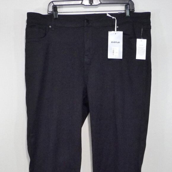 AVENUE SIZE 20 STRETCH JEANS BLACK BUTTER DENIM - Picture 6 of 10